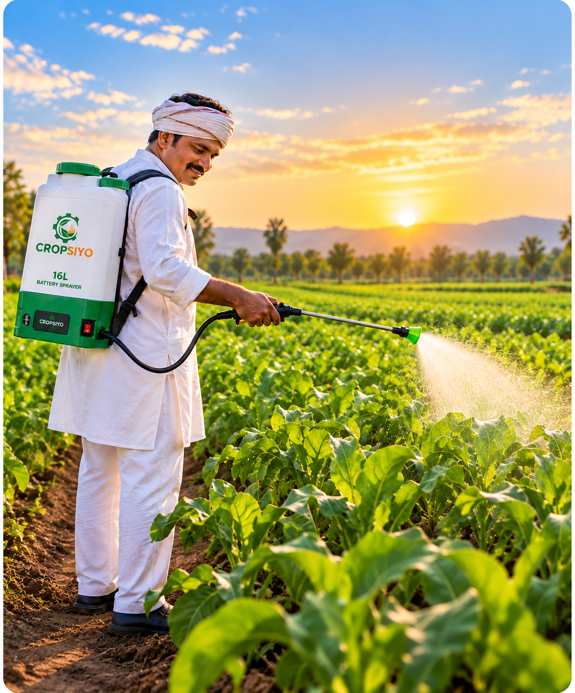 Farmer working with modern agricultural equipment
